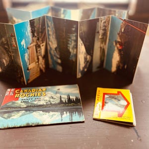 Vintage 60er & 70er Jahre Kanadische Rocky Mountains Postkarte Tourismusheft Lot