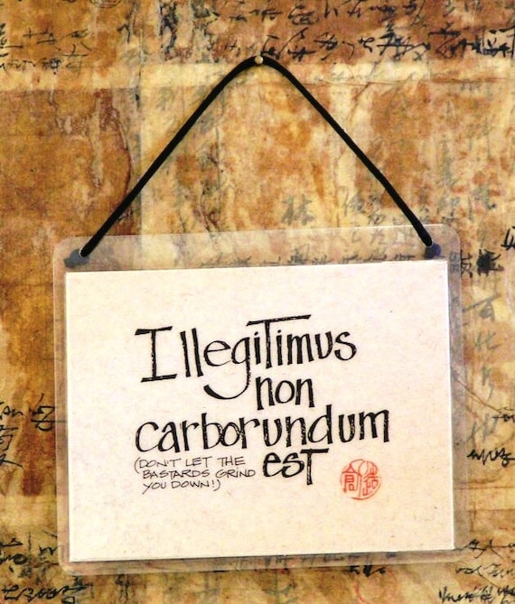 Illegitimus non carborundum