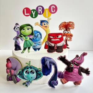 Inside Out 2 Cake Topper - Personalized Name - Inside out Cake Decorations - Inside Out Topper, Inside Out cupcake toppers