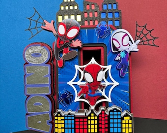 Spidey 3D Letter, Spidey Theme, Party Decoration, Spidey Amazing Friends, Spidey Centerpieces, Personalized