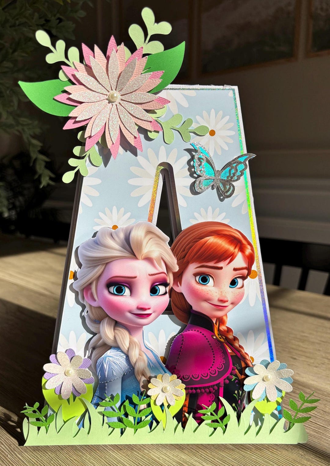 Frozen Elsa Floral 3D Letters, Frozen Birthday Decorations, Spring ...