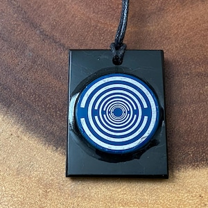 MWO Antenne Schungit Anhänger Halskette, Heilige Geometrie, Lakhovsky Multi-Wave Oscillator