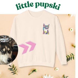 Custom pet sweatshirt | Personalized Dog Parent Gift | Shirt From Pet Photo | Cartoon style pet sweatshirt