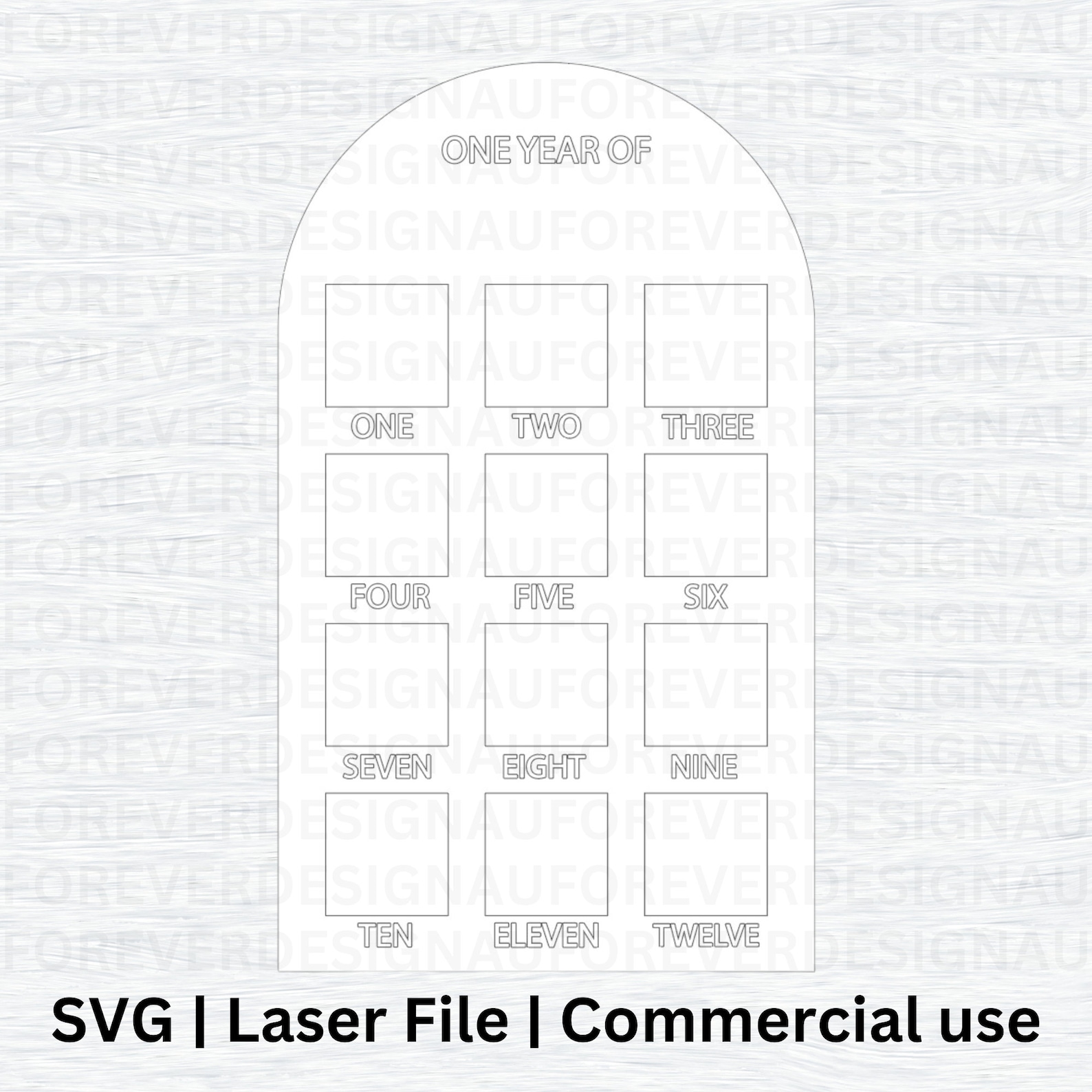 First Year Photo Board SVG - Laser Cut File (digital Download - Etsy