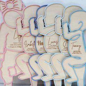 Entzückende Neugeborene Baby Plakette | Perfektes Andenken für Ihre Kleinen | Benutzerdefinierte skalierte Baby Plakette | Neugeborene Baby Plakette | Baby Andenken