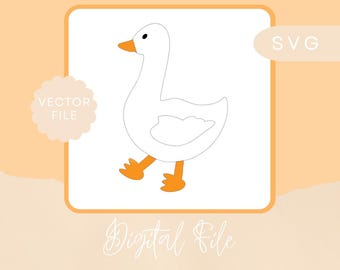 Goose SVG Vector Laser File: Silly Goose Design (Digital Download)