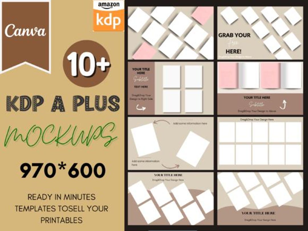 KDP A+ Content Mockup Template - Etsy