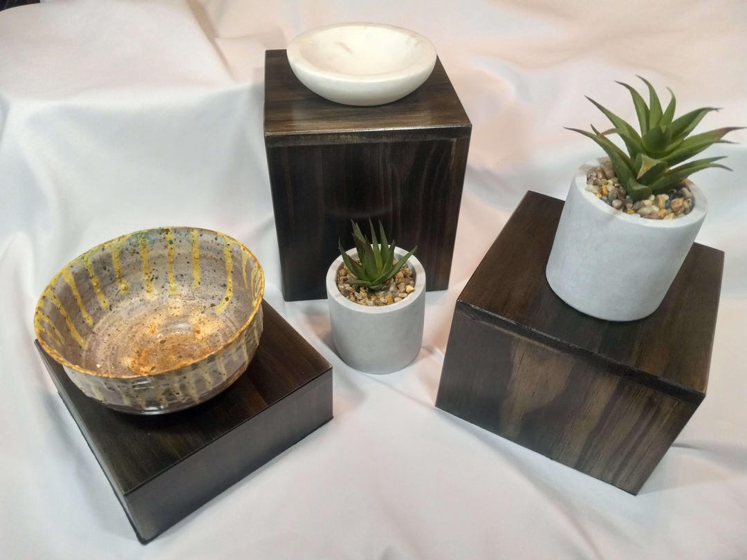 Wooden Display Risers, Book Ends, Home Decor, Mahogany, Cherrywood - Etsy