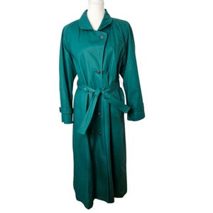 London Fog Womens Size 12 Regular Trench Coat Vintage Zip Out Lining Excellent