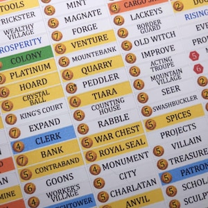 Dominion Divider Tab Label Stickers für alle Erweiterungen