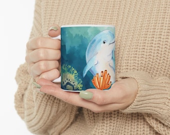 Dolphin Ocean Scene Mug