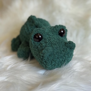Crocheted Alligator Plushie, Handmade Amigurumi Gator Toy, Cute Reptile Plush, Handmade Crochet Alligator, Handmade Gift, Crochet Gator