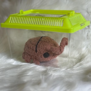 Crocheted Rhino Beetle Plushie, Handmade Amigurumi Insect Toy, Cute Bug Plush, Kawaii Beetle Gift, Nature-Inspired Crochet Plushie