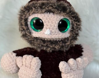 Crocheted Bigfoot Plushie, Handmade Sasquatch Stuffed Animal, Cryptid Plush, Forest Creature Gift, Crochet Bigfoot