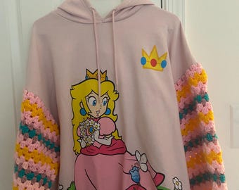 Sudadera con capucha de la princesa Peach reciclada