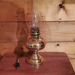 Antique Polished Electrified Brass Table Lamp