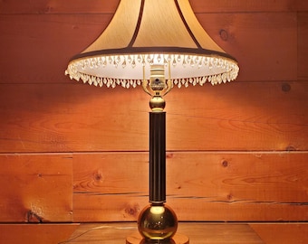 Vintage Antique Polished Solid Brass Table Lamp