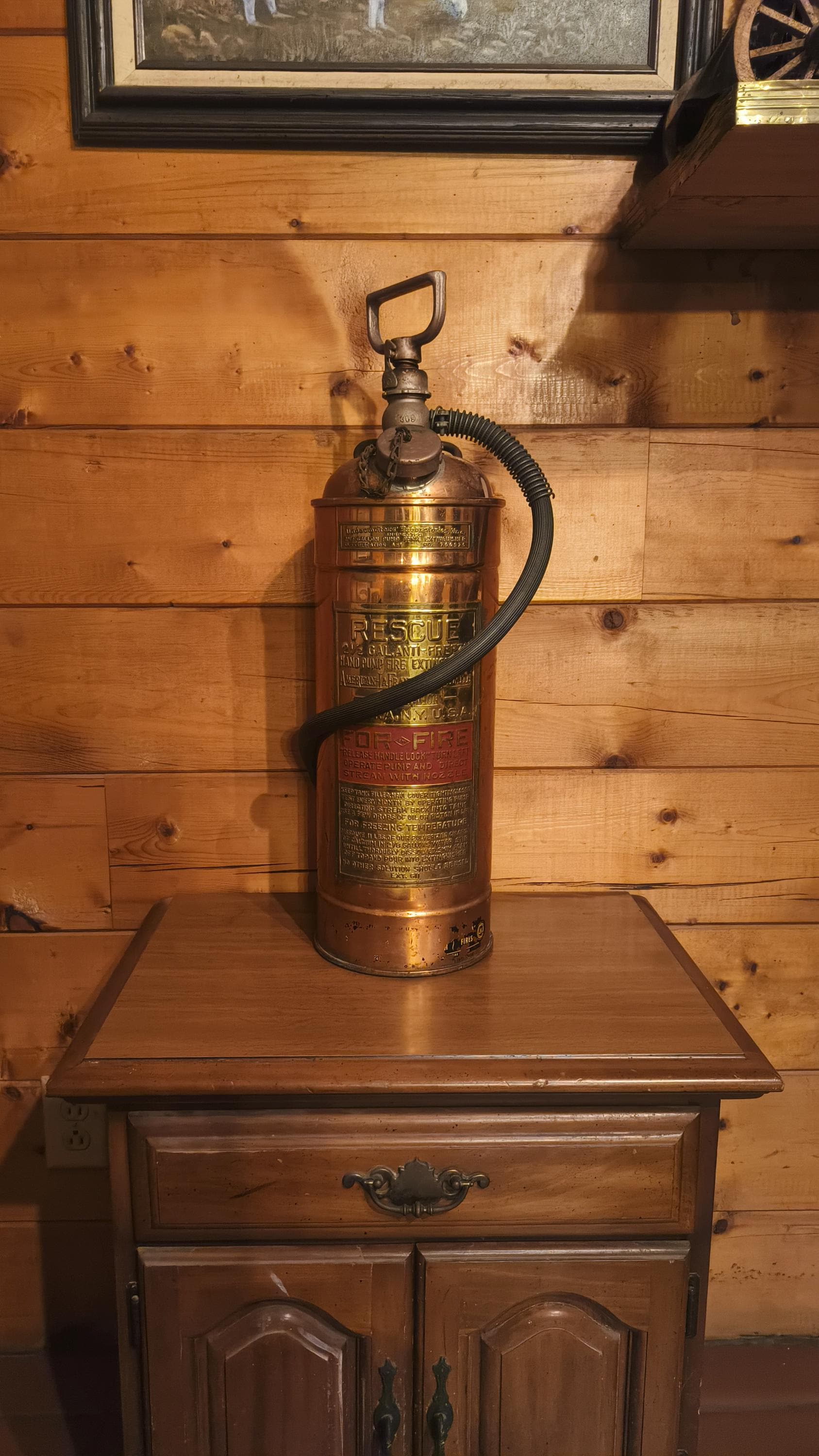 Vintage Brass Fire Extinguisher - Etsy