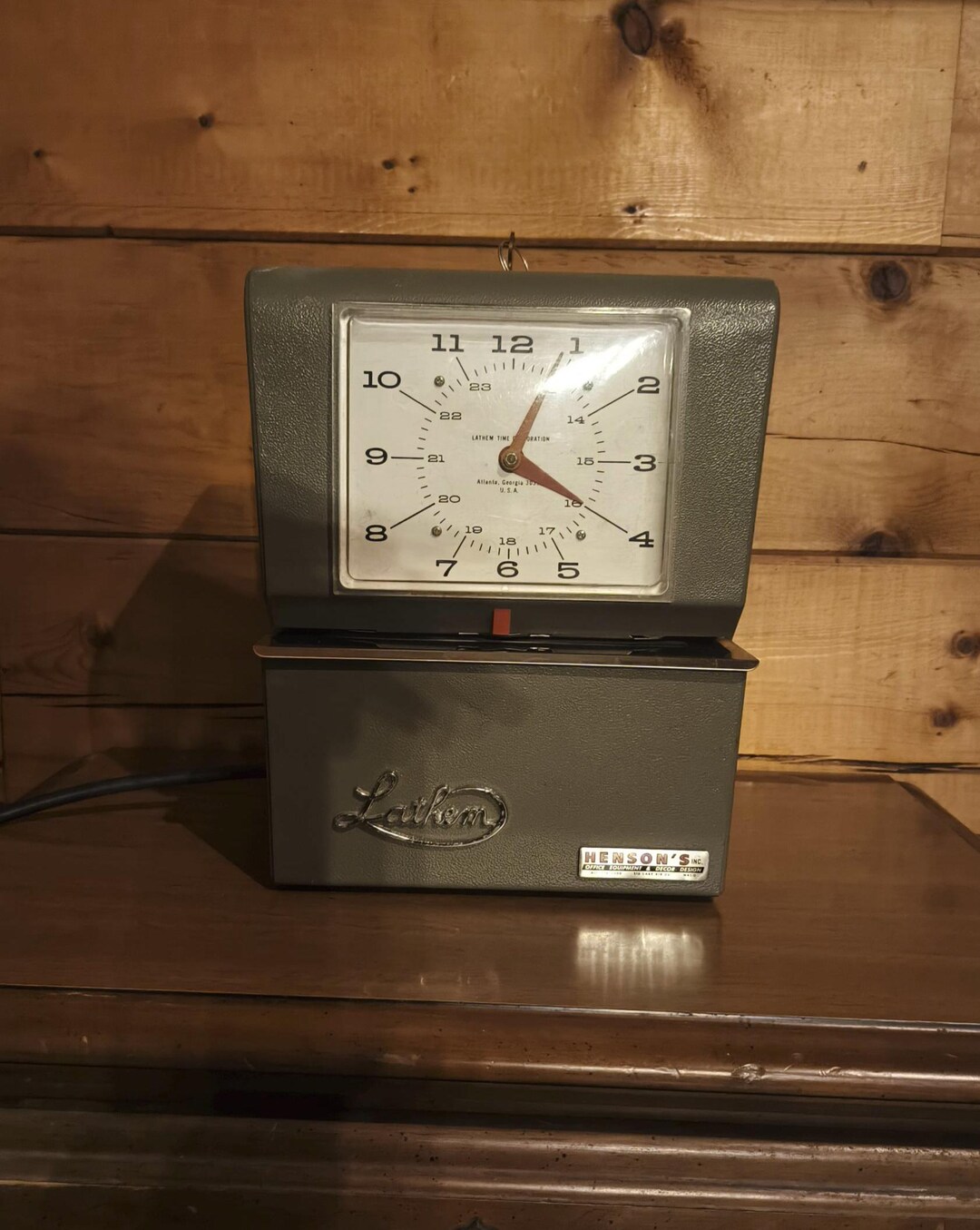 Vintage Lathem Time Punch Clock Works Keys Included - Etsy