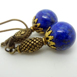 Lapis Earrings, Lapis Lazuli Earrings, Blue Earrings, Dangle Earrings