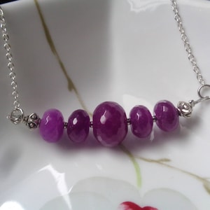 Purple Agate Necklace,  Agate Necklace Purple Necklace, Gemstone Necklace, Stone Necklace Deep Purple Necklace