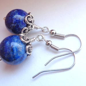 Lapis Earrings, Lapis Lazuli Earrings, Blue Earrings, Dangle Earrings, Stone Earrings
