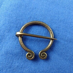 Spiral Penannular Brooch, SCA, LARP, Shawl Pin, Celtic image 2