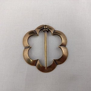 Hexafoil Annular Brooch, SCA, LARP, Ring Pin, Medieval, Shawl Pin
