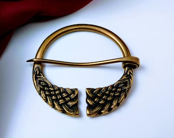 Knoopwerk Penannular Broche, SCA, LARP, Cloak Pin, Shawl Pin, Keltisch, Interlace, Viking