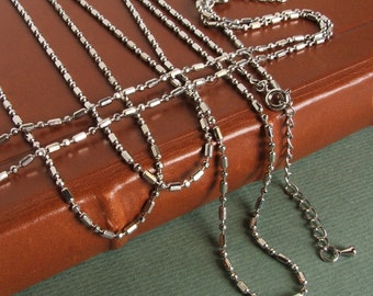 4 Fashion Chains  -Silver Plated  -Lots of Sparkle-Great to hang pendants on