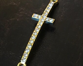 Cross Connector with Crystal Rhinestones