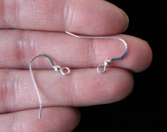 Sterling Silver French Hook Earwires - 1 pair - Priced Under Wholesale