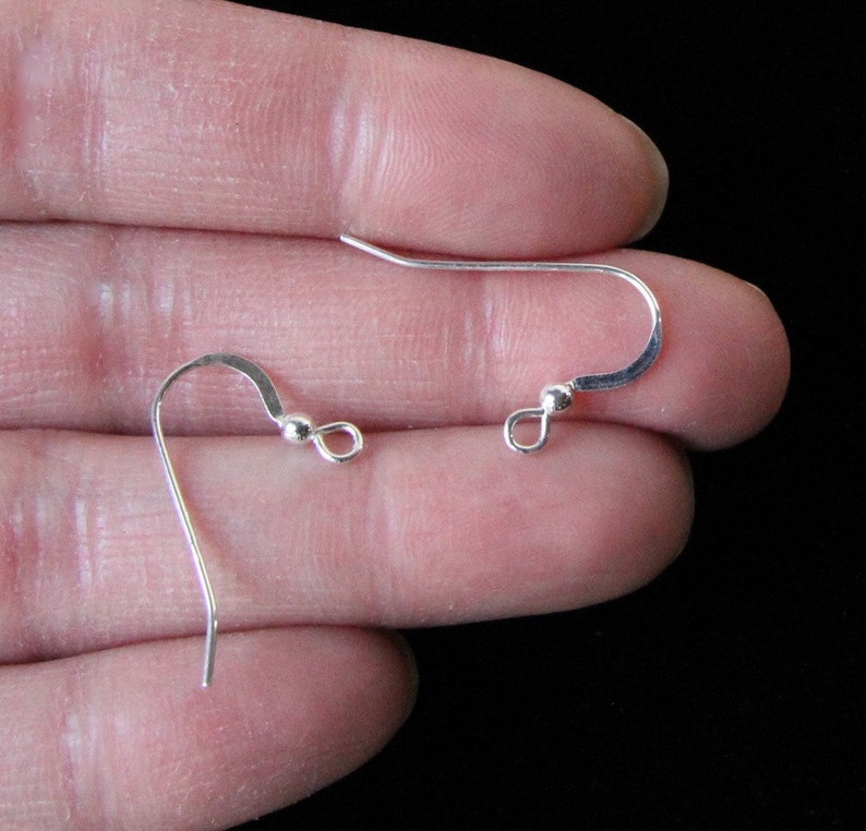 Sterling Silver French Hook Earwires 1 pair Priced Under Wholesale image 1