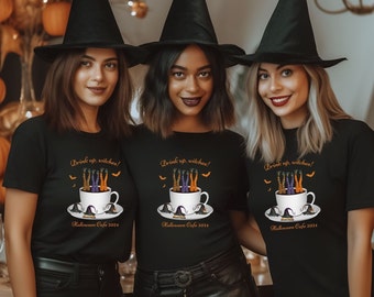 Personalized Drink Up Witches Halloween T-shirt for Coffee Lover Gift for Barista t-Shirt for Foodie shirt for Coffee drinker Halloween gift