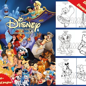 100 Disney CARTOON MIX kleurplaten /afdrukbare kleurplaten/verjaardagskleurplaten/feestkleurplaten/kleurboekpagina's pdf/gekleurd papier