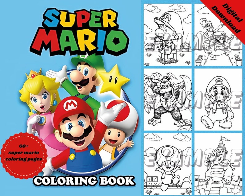 60 SUPER MARIO Coloring Pages / Printable Coloring Pages for Kid