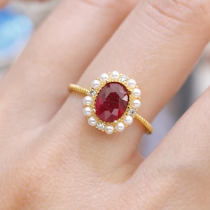 Genuine Oval Ruby Ring in Sterling Silver,Ruby Ring,Minimalist Red Ruby Stacking Ring, July Birthstone Gifts,Ring Setting,Cost Breakdown