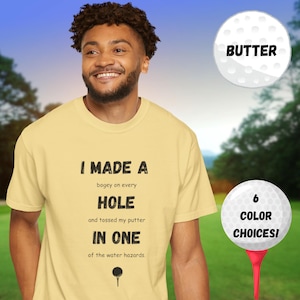 Funny Hole in One Golf T-shirt, Golfer Gift, Golf Lover Tee, Unisex Tee, Golf Apparel, Golfing Shirt
