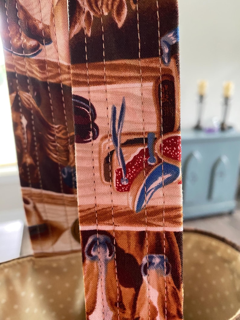 Handmade Western Horse Print Tote Bag: Cowboy Boots & Rustic Bow image 7