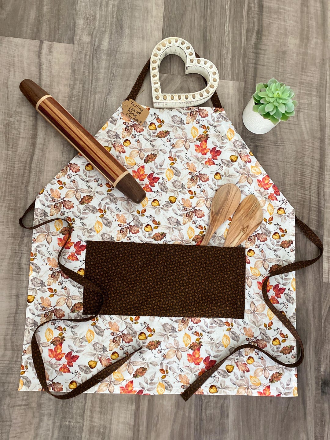 Falling Leaves Apron: Adjustable Autumn Cooking Apron - Etsy