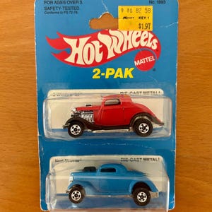 1979 Hot Wheels 2-Pack #1893 – 3-Window &#39;34 & Neet Streeter – Vintage MOC – Mattel Diecast Cars – Rare Classic Hot Rods
