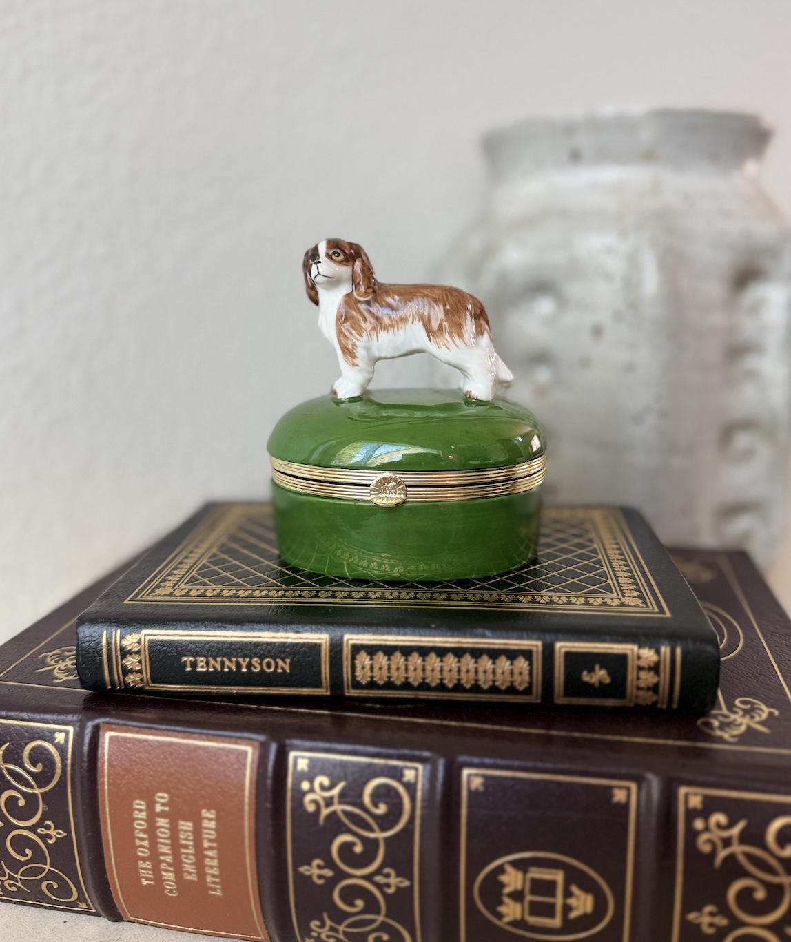 Vintage Dog Trinket Box - Etsy