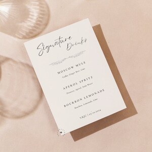 Signature Drink Signs | Wedding Signature Drink Sign | Bar Menu Template | Bar Menu Wedding | Dog Bar Sign | Digital download | Wedding Sign
