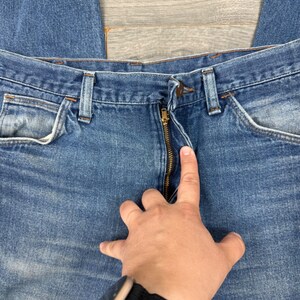 Vintage Wrangler USA Western High Rise Straight Leg Jeans 30x26 Blue Denim image 2