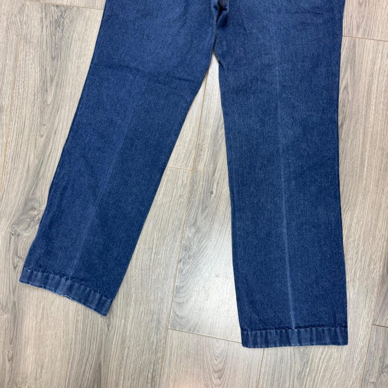 Vintage Wrangler Men's Straight Leg Jeans 29.5x28 Dark Wash USA Made Western image 8