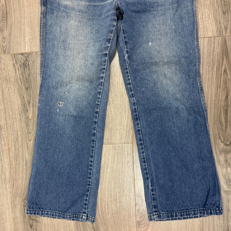 Vintage Wrangler USA Western High Rise Straight Leg Jeans 30x26 Blue Denim image 6