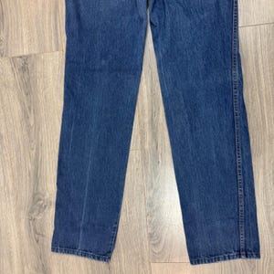 Vintage Wrangler Mens Slim Fit High Rise Blue Denim Jeans 31x31 USA Made 84416 image 8