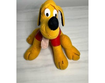 Peluche vintage Playskool Pluto, cane Disney, classico degli anni '80.