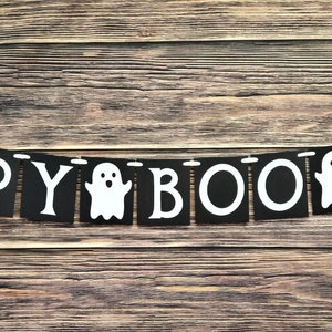 Happy Boo Day Banner - Halloween Birthday Banner - Ghost Spooky Banner - October Birthday  Halloween Banner