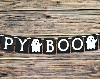 Happy Boo Day Banner - Halloween Birthday Party Decor